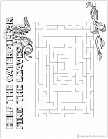 caterpillar maze for kids
