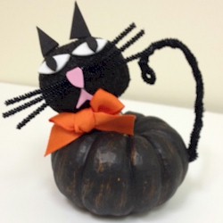 Mini Pumpkin Black Cat