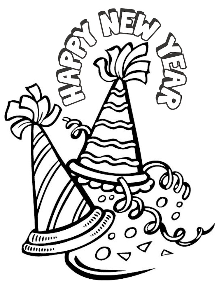 Free Printable New Years Coloring Sheets