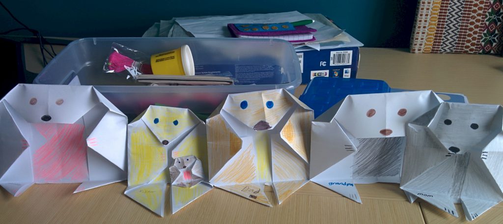 Origami Doggie Family