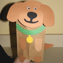 Paper Bag Dog Puppet