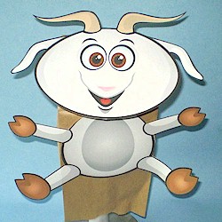 Paper Bag Goat Puppet