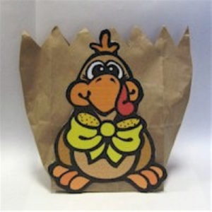 Printable Turkey Pattern to affix to bag