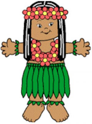 Easy Printable Hawaii Paper Doll