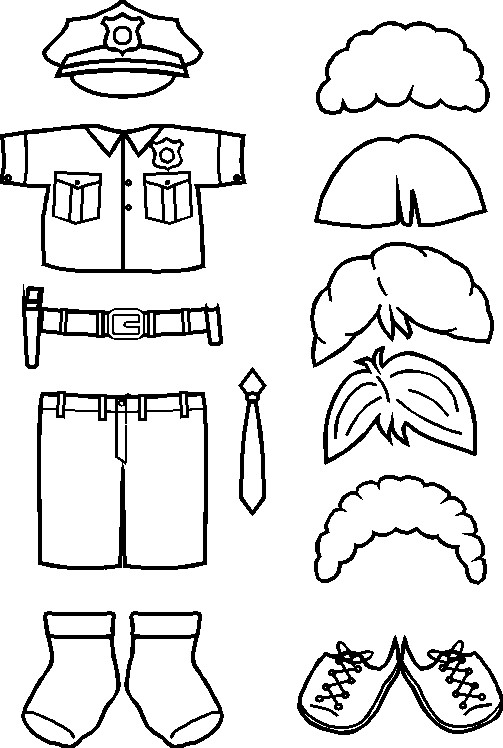 Playtime Police Officer Paper Doll