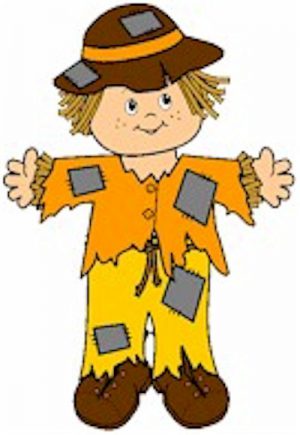 Easy paper doll scarecrow for young children