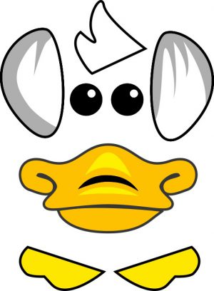 Elements in color for Paper Plate Duck