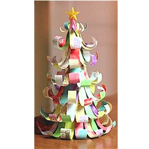 Make A Christmas Tree From Scrap Paper