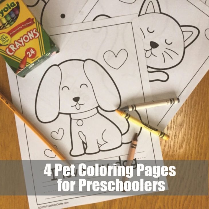 4 Pet Coloring Pages