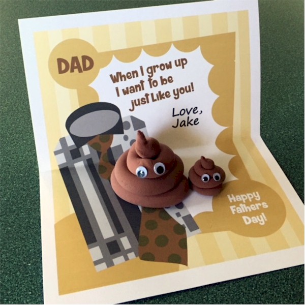 Printable Father’s Day Emoji “Poop” Card