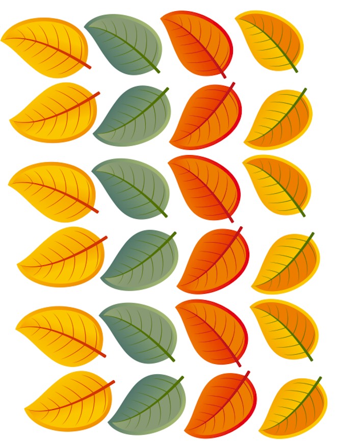 Colored Leaves Printable - Printable Word Searches
