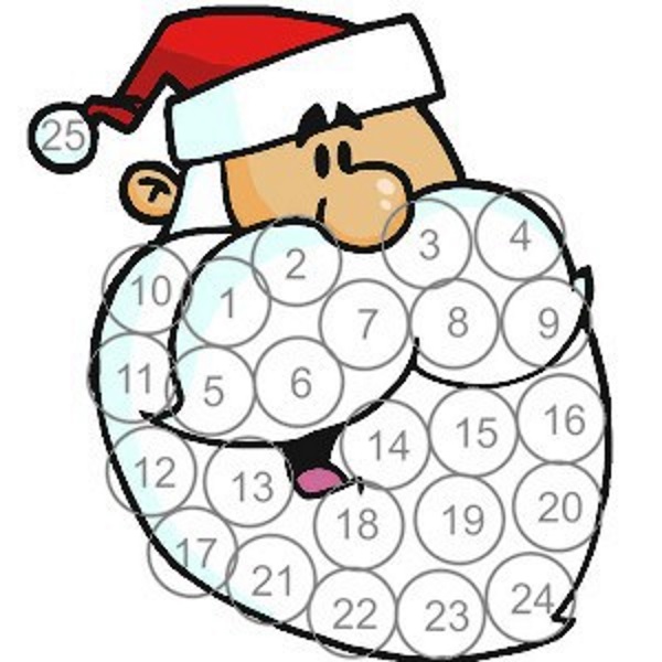 Printable Santa Advent Calendar Craft