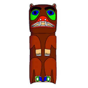 Recycled Cardboard Tube Bear Totem Pole Craft