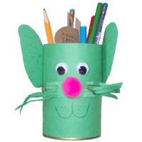 Recycled Kitty Pencil Holder