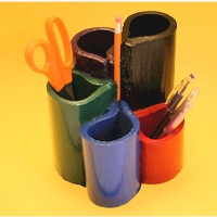 Recycled Telephone Book Pen Organizer