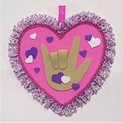 Sign Language I Heart You Craft