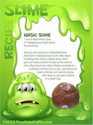 Basic Slime Recipe using glue and liquid starch.