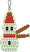 beaded snowman pattern