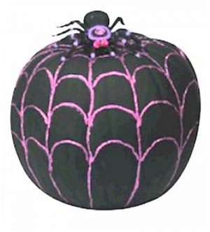 DIY Painted Spider Web Pumbkin