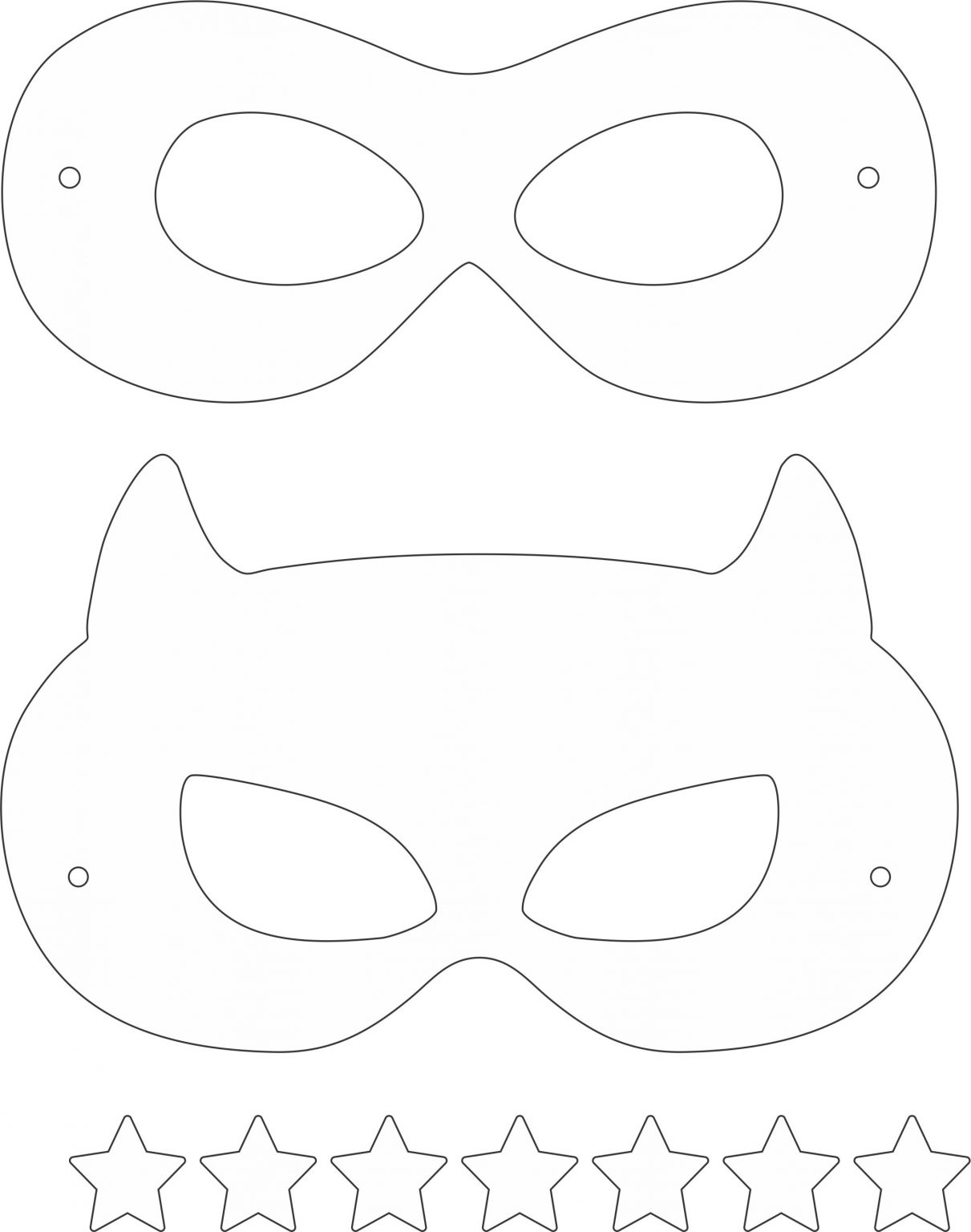 Printable Superhero Mask Patterns