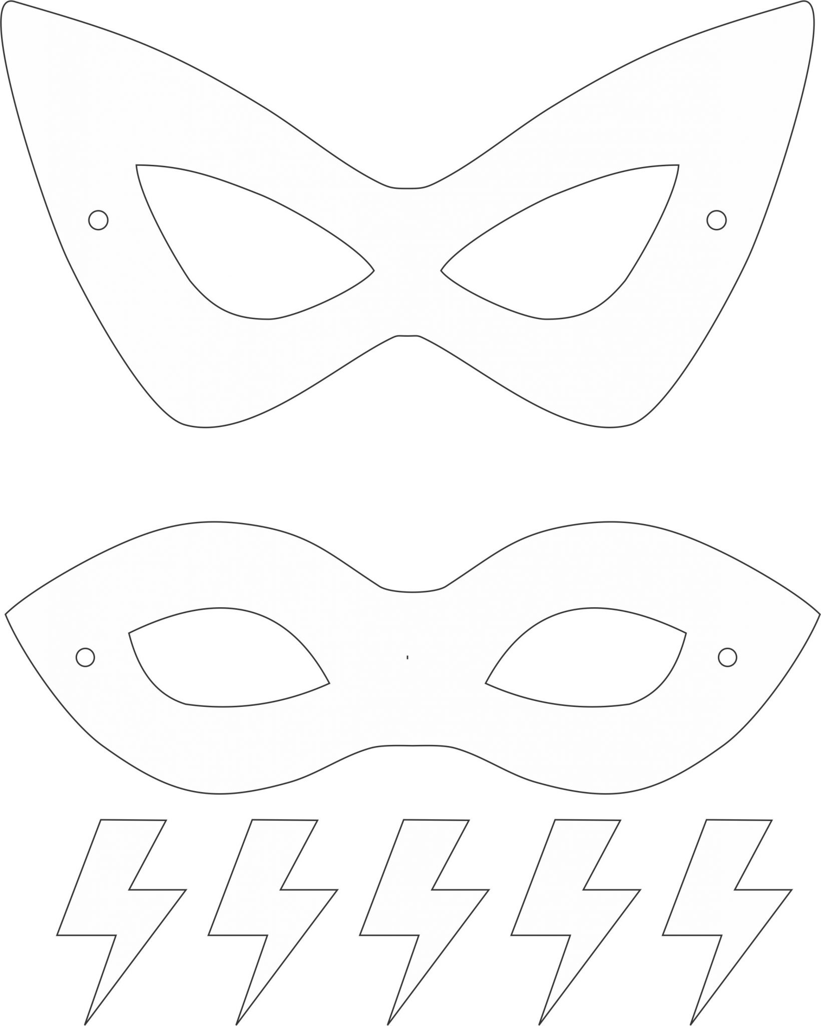 Printable Superhero Mask Patterns