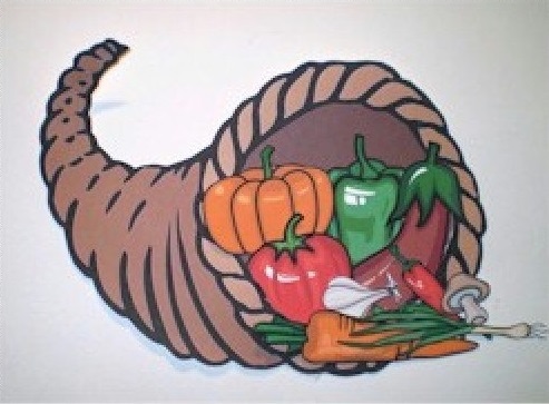 Cut and Paste Cornucopia for Thanksgiving