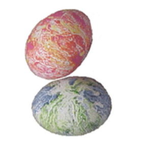 Easter Eggs Made from Crayon Shavings