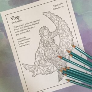 September Zodiac Coloring Page