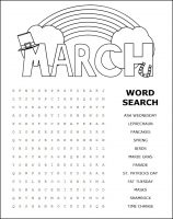 Printable March Word Search