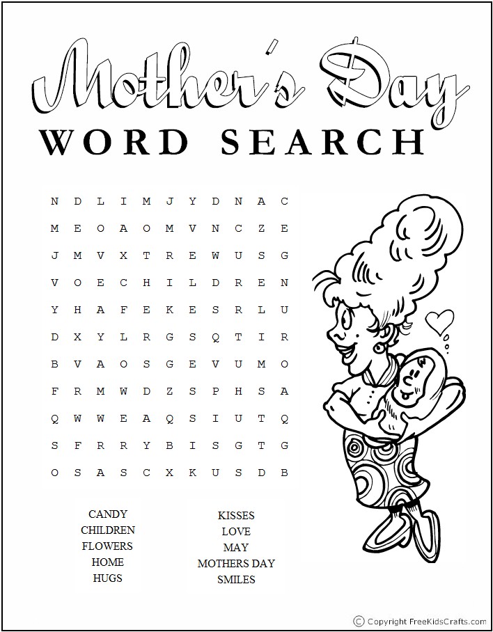 Mother s Day Word Puzzles