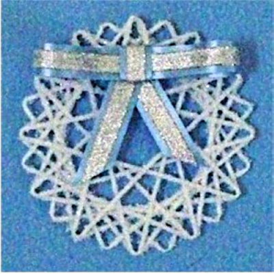 Yarn Snowflake Decoration with pattern